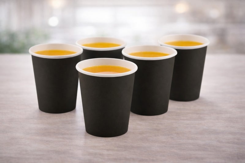 vsell24 pack of 100-SWS Paper Cup HD Black Special GSM – 8 Oz (240 ml) | Disposable Hot & Cold Cups - Image 5